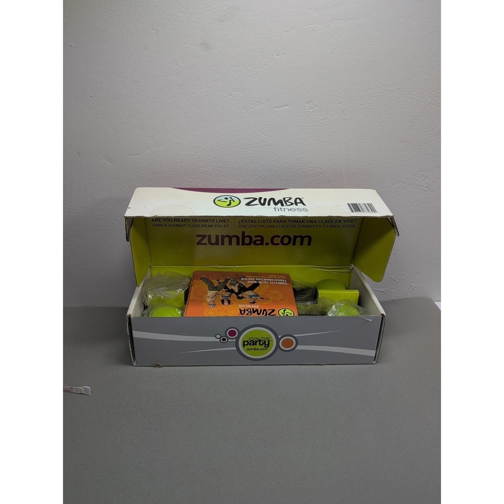 Zumba 1 lb Toning Sticks‎ Shaker Weights original box MISSING 1 DVD